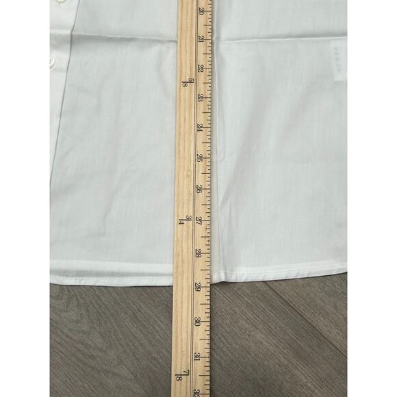 NWT Harshman Women's White 3/4 Sleeve Mariel Button-Down Poplin Tunic Top Size S - Picture 9 of 10